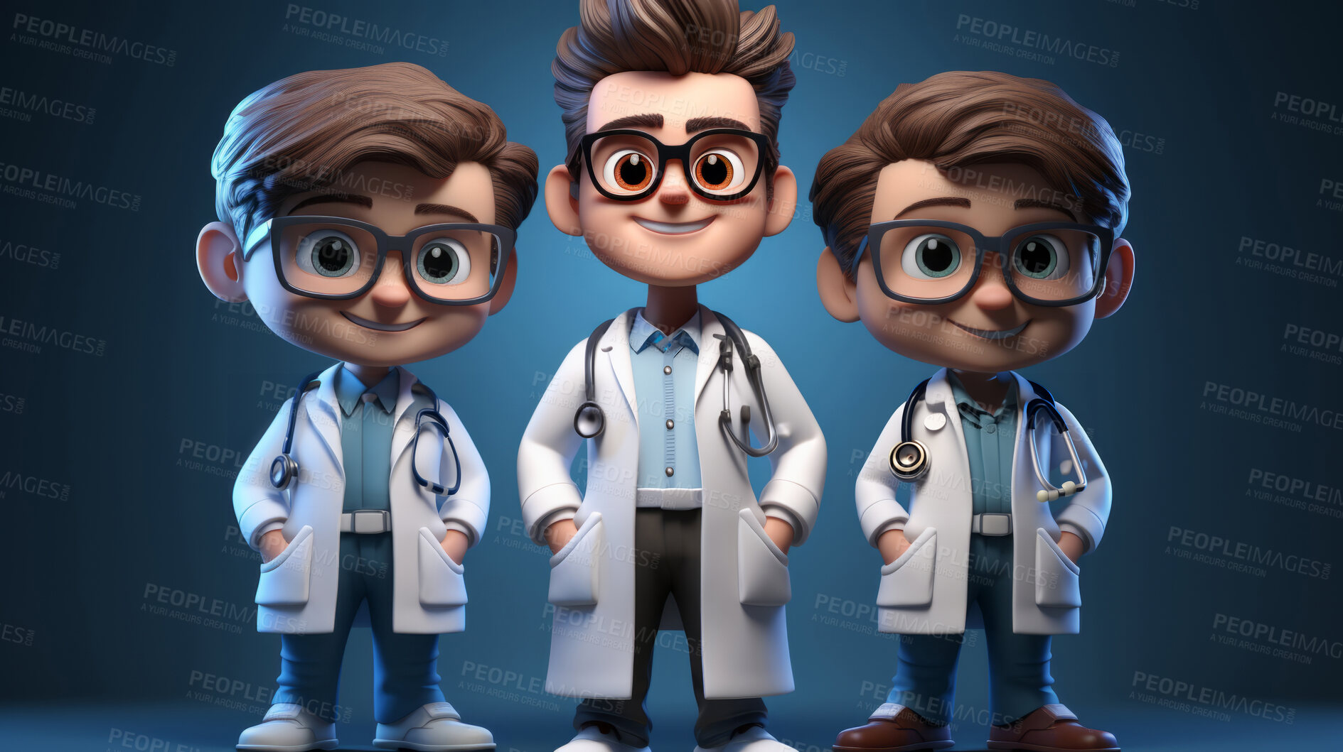 Buy stock photo 3D doctor, medical concept and modern healthcare. Professional, dynamic, and lifelike rendering for graphic display, design, and creative inspiration in innovative medical visuals.