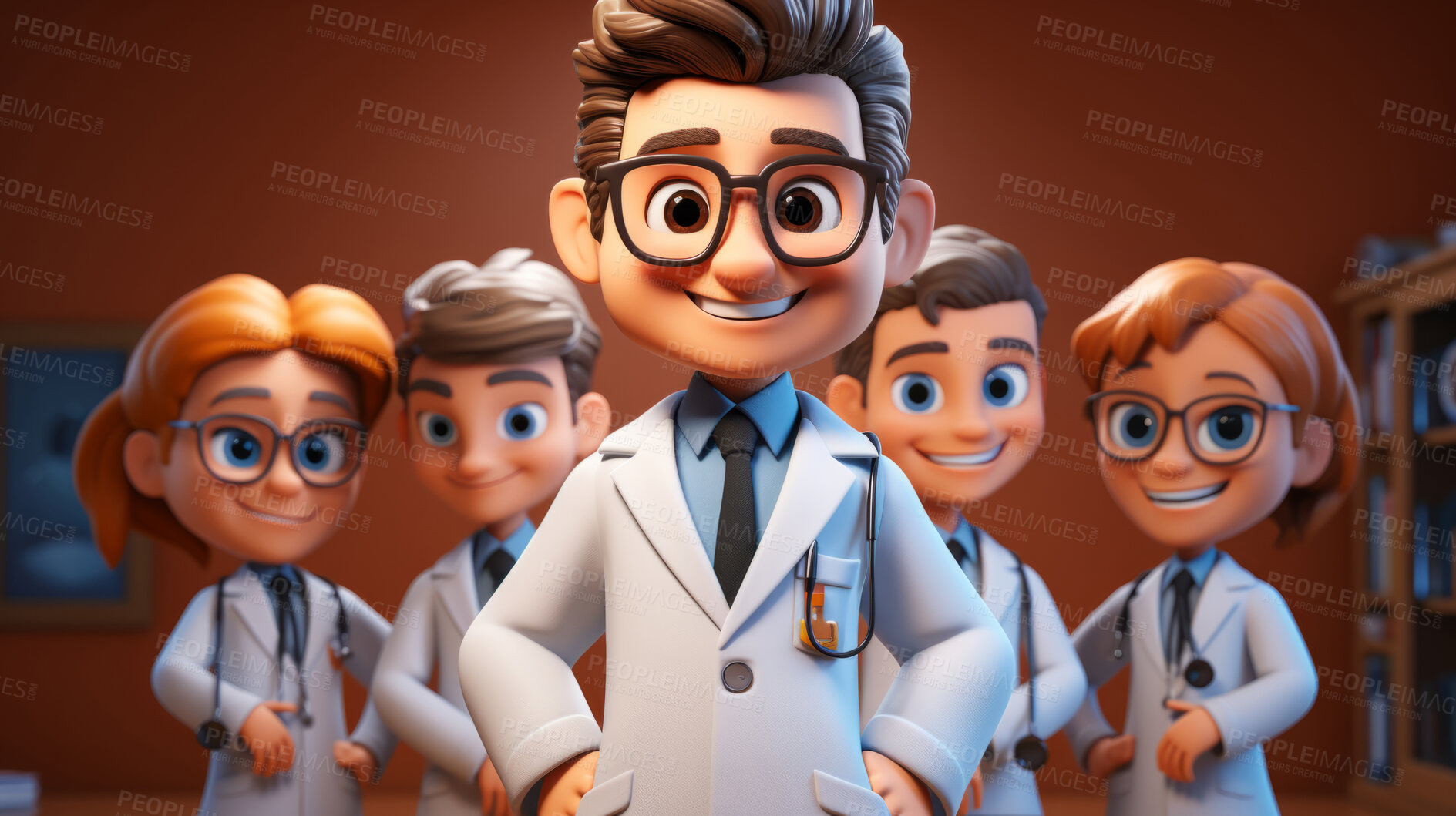 Buy stock photo 3D doctor, medical concept and modern healthcare. Professional, dynamic, and lifelike rendering for graphic display, design, and creative inspiration in innovative medical visuals.