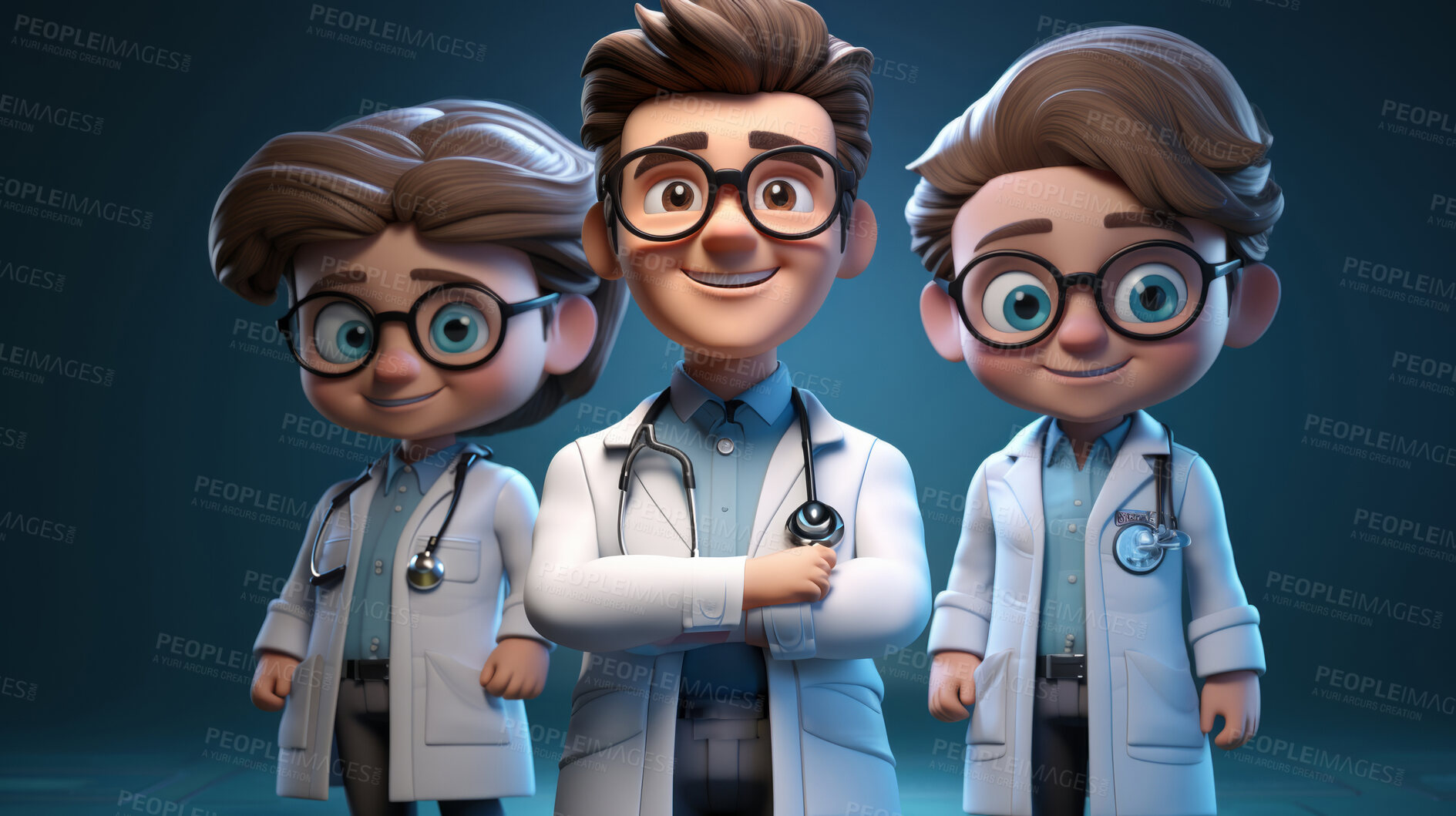 Buy stock photo 3D doctor, medical concept and modern healthcare. Professional, dynamic, and lifelike rendering for graphic display, design, and creative inspiration in innovative medical visuals.