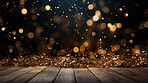 Golden particles, futuristic dance of glittering networks for tech brilliance. Symphony of interconnected brilliance in the digital galaxy. Technological wonder, sparkling gold ode to seamless connectivity.