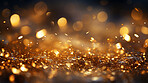 Golden particles, futuristic dance of glittering networks for tech brilliance. Symphony of interconnected brilliance in the digital galaxy. Technological wonder, sparkling gold ode to seamless connectivity.