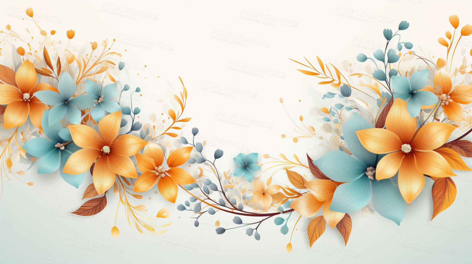 Buy stock photo Elegant bouquet, vibrant blossoms and soft petals for spring weddings, nature and romance. Beautiful, delicate and blooming flowers in artistic composition for invitations, events and floral design.