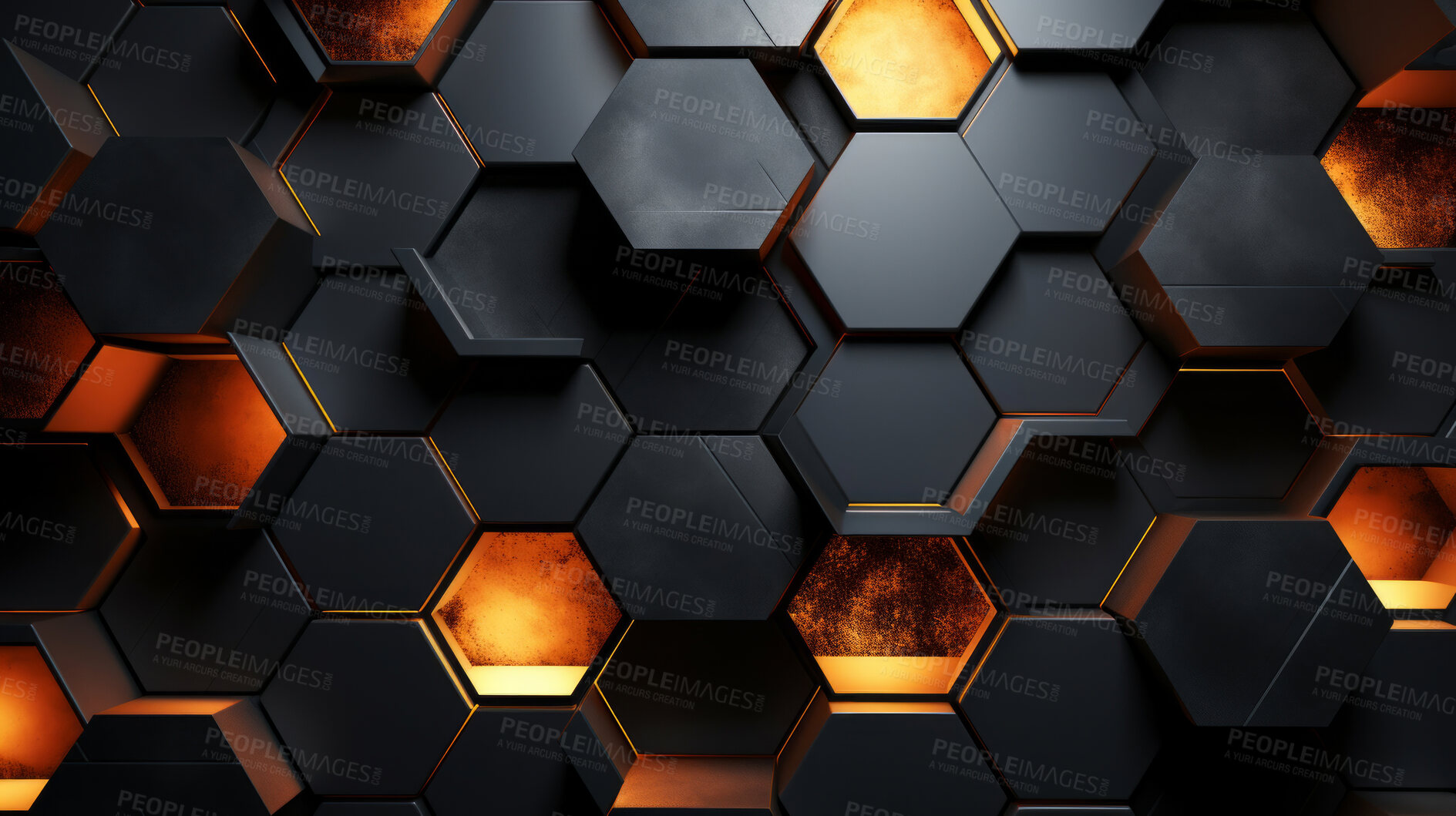 Buy stock photo Hexagon patterns, geometric and mesmerizing. Modern, stylish and design-inspired textures for decor, graphics and creative expressions. On a sleek canvas with a touch of contemporary elegance.