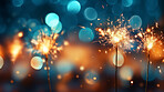 Sparklers, bokeh lights, festive and dazzling. Glowing, vibrant and celebration-inspired design for events, photography and creative expressions. On a lively canvas with a touch of magical radiance.