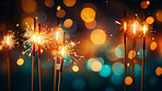 Sparklers, bokeh lights, festive and dazzling. Glowing, vibrant and celebration-inspired design for events, photography and creative expressions. On a lively canvas with a touch of magical radiance.