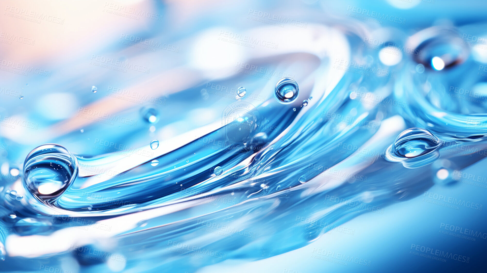 Buy stock photo Water splashes, dynamic and invigorating. Refreshing, vibrant and nature-inspired design for art, decor and creative expressions. On a lively canvas with a touch of aquatic energy.