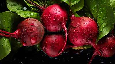 Healthy, natural and beetroot background in studio for farming, organic produce and lifestyle. Fresh, summer food and health meal closeup for eco farm market, fibre diet and vegetable agriculture