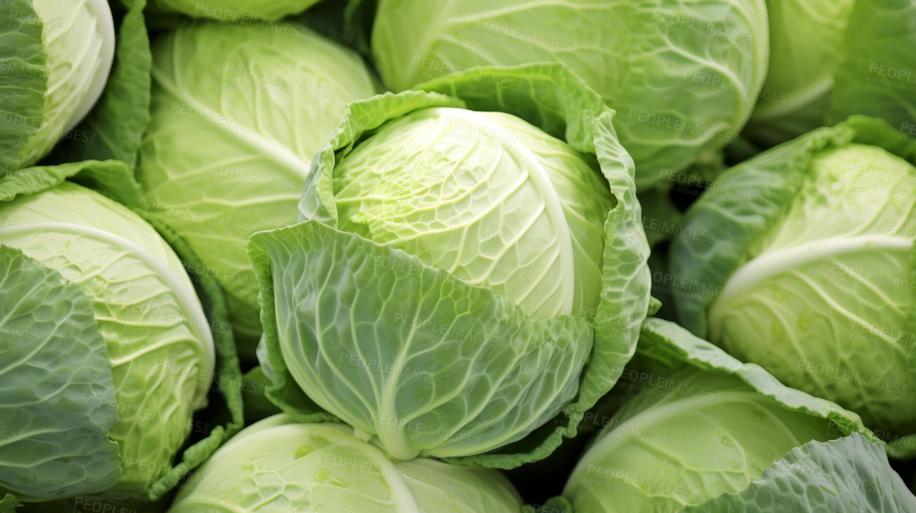 Buy stock photo Healthy, natural and cabbage background in studio for farming, organic produce and lifestyle. Fresh, summer food and health meal closeup for eco farm market, fibre diet and vegetable agriculture