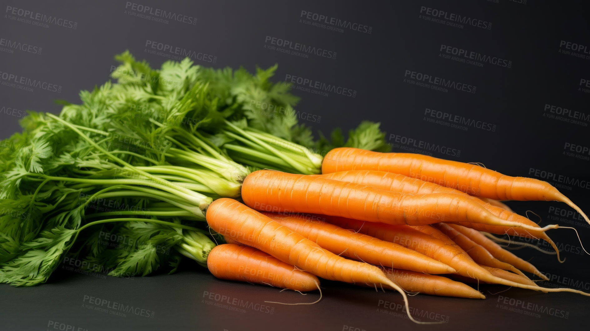 Buy stock photo Healthy, natural and orange carrot background in studio for farming, organic produce and lifestyle. Fresh, summer food and health meal closeup for eco farm market, fibre diet and vegetable agriculture