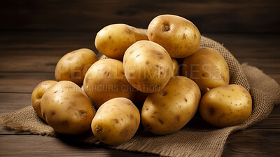 Healthy, natural and clean potato background in studio for farming, organic produce and lifestyle. Fresh, summer food and health meal closeup for eco farm market, fibre diet and vegetable agriculture