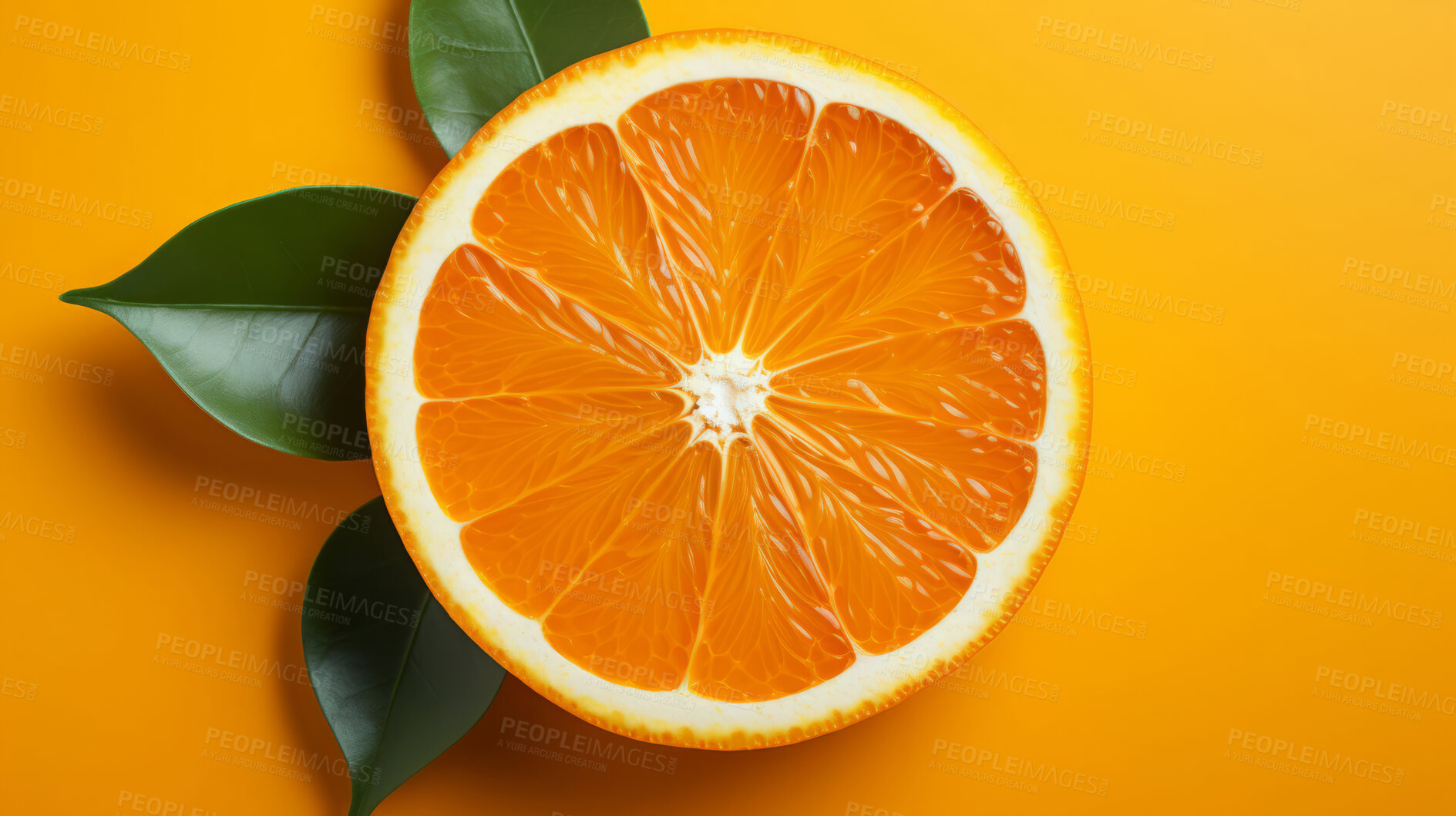 Buy stock photo Fruit, orange and healthy food in studio for vegan diet, snack and vitamins. Mockup, white background and flatlay of organic, fresh and natural agriculture  produce for vegetarian nutrition.