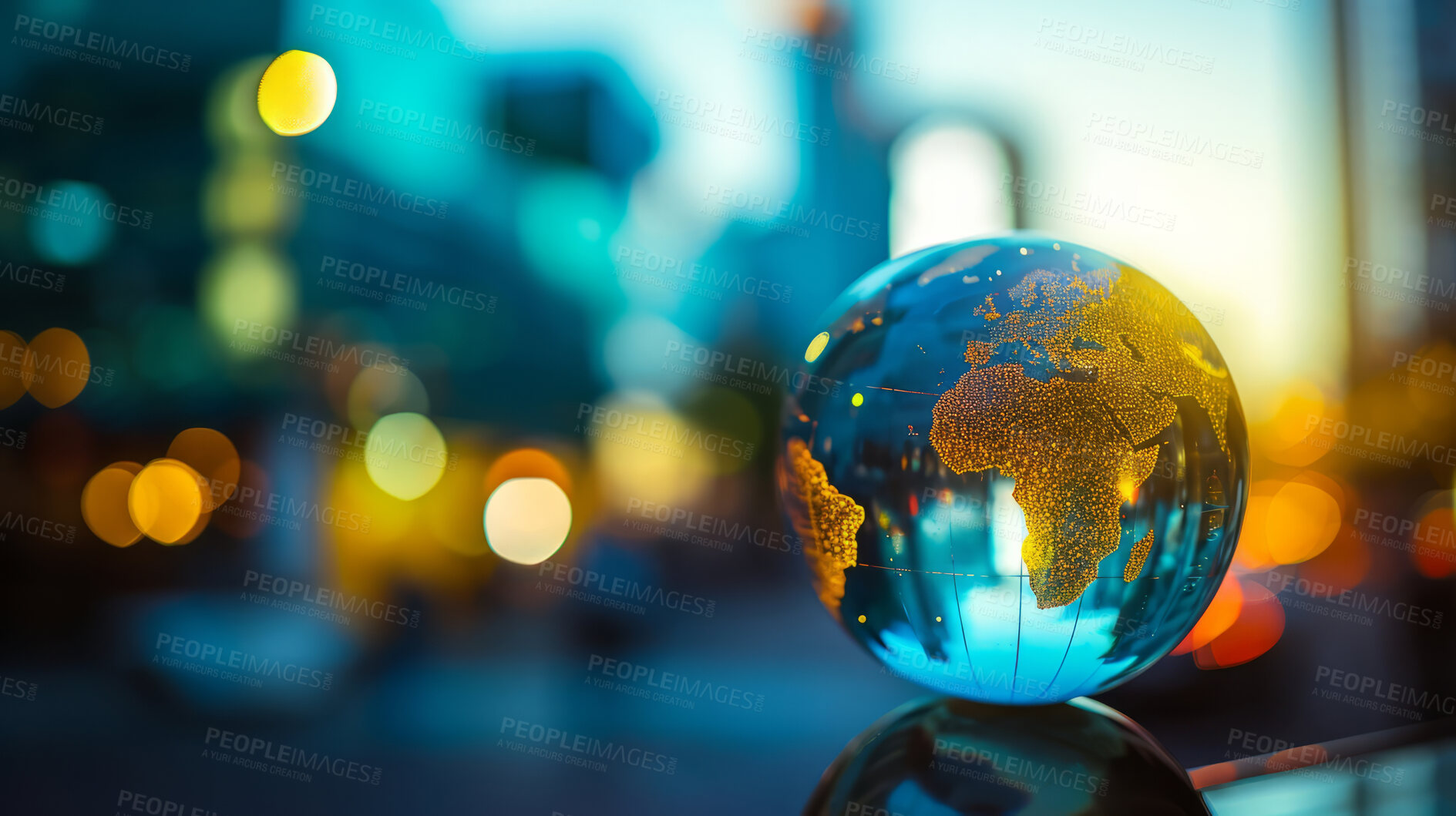 Buy stock photo World, geometric and earth for connection, community and society. Map, networking and communication, planet model with decoration, abstract design or geometric link of business and global economy