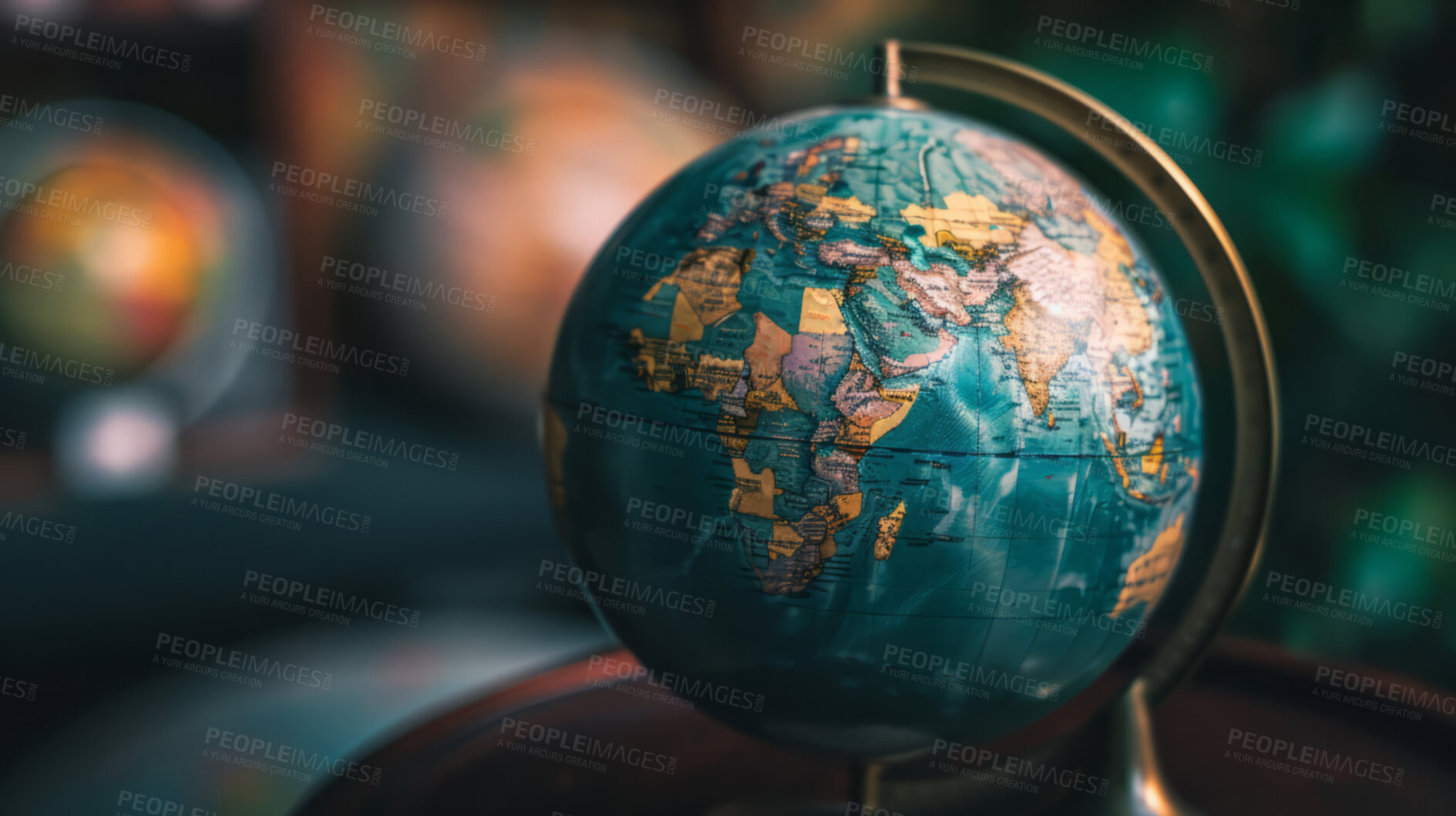 Buy stock photo World, geometric and earth for connection, community and society. Map, networking and communication, planet model with decoration, abstract design or geometric link of business and global economy