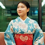 Thinking, Japanese woman and ideas with decision, travel and ...