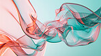Iridescent, fabric and wave flow render on a white background for design, wallpaper or backdrop. Colourful, vibrant and holographic fluid closeup of curves graphic for science, 3d art and creativity