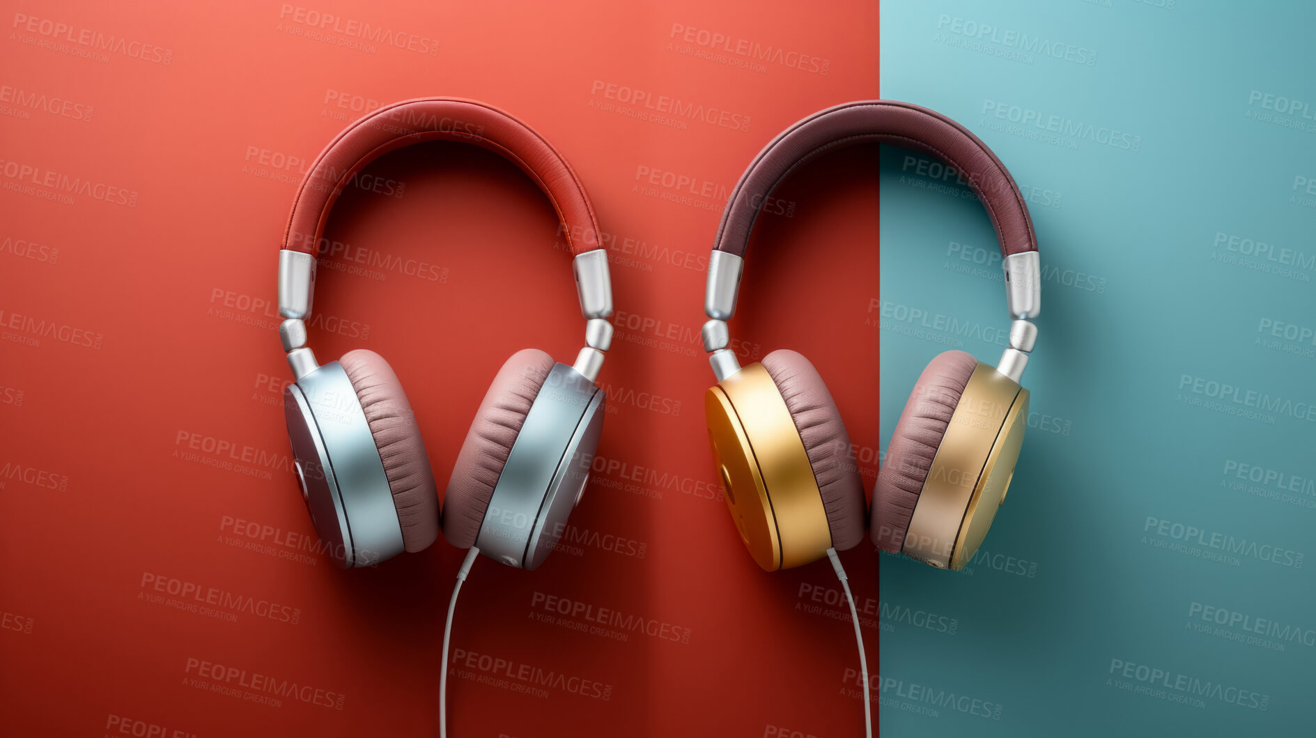 Buy stock photo Headphones, music and enticing sound experience. Sleek, comfortable and high-quality audio gear for an enjoyable, private listening journey. Elevate your music with style and comfort.