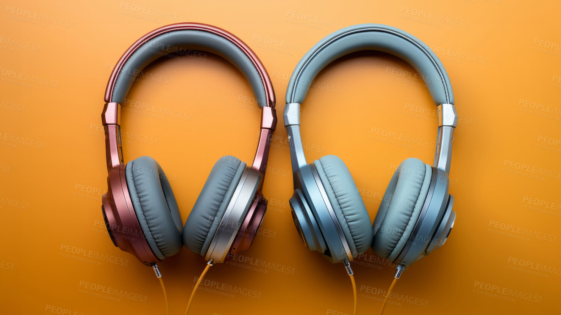 Buy stock photo Headphones, music and enticing sound experience. Sleek, comfortable and high-quality audio gear for an enjoyable, private listening journey. Elevate your music with style and comfort.