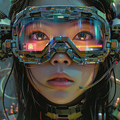 Android robot, cyborg and avatar design for ai, technology science and ...