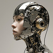 Android robot, cyborg and avatar design for ai, technology science and ...
