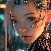 Android robot, cyborg and avatar design for ai, technology science and ...