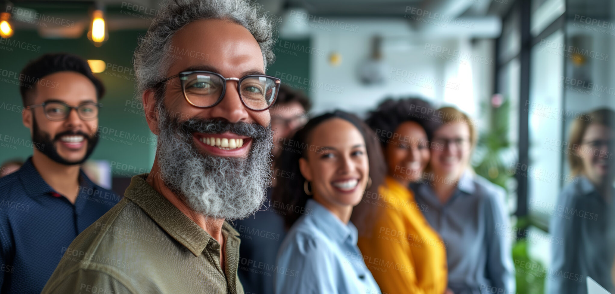 Buy stock photo Group, boardroom and business portrait in an office for collaboration, teamwork and sustainability. Confident, empowerment and diverse staff sitting together for meeting and leadership in workplace