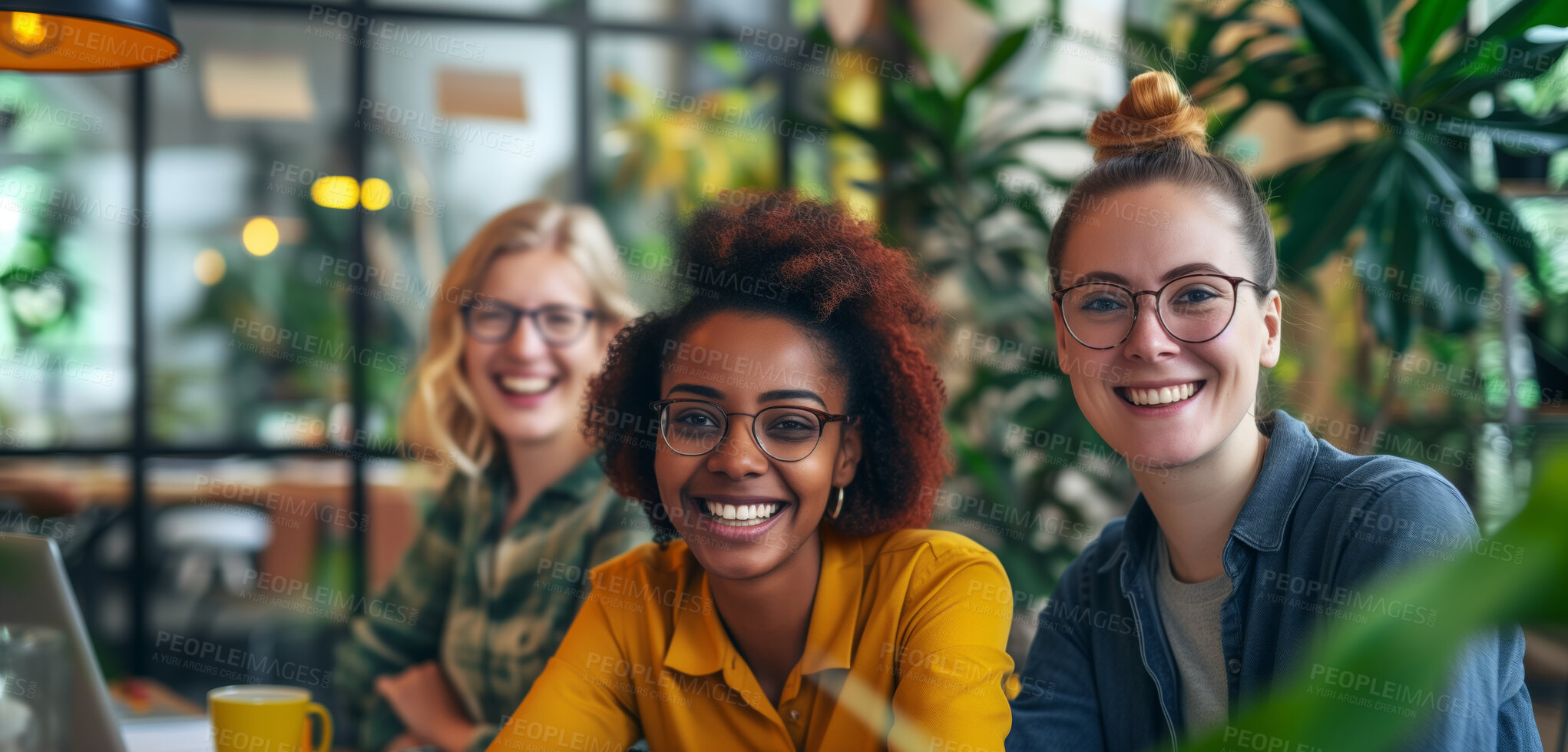 Buy stock photo Group, boardroom and business portrait in an office for collaboration, teamwork and sustainability. Confident, empowerment and diverse staff sitting together for meeting and leadership in workplace