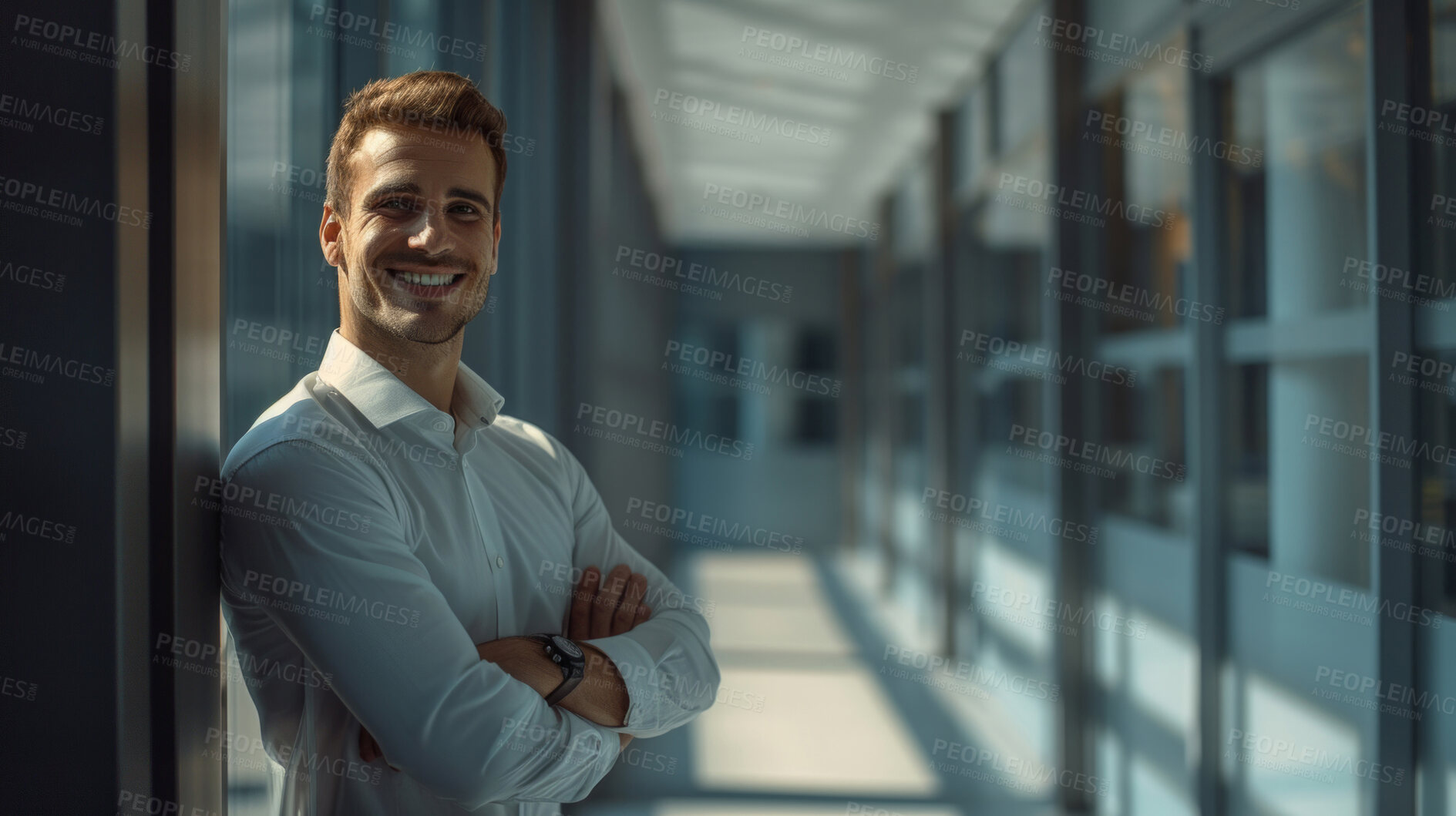 Buy stock photo Man, business and entrepreneurship for success. Supporting men in business as entrepreneurs, fostering growth and innovation. Empower male entrepreneurs for business success.