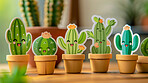 Pot plant, cute and artistic illustration. Incorporating adorable plant illustrations into décor, adding charm and sweetness. Elevate spaces with charming illustrations.