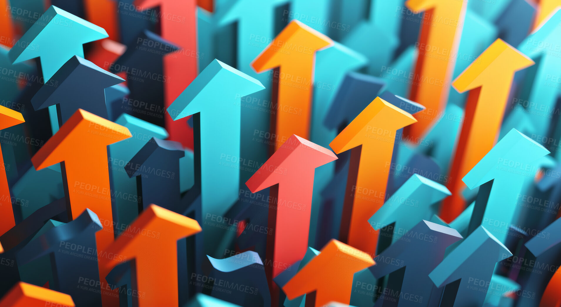 Buy stock photo Arrow, stock market and finance background design for business, economy and global inflation. Graphic, seo or marketing strategy graphic wallpaper for banking, investment growth and forex trading.