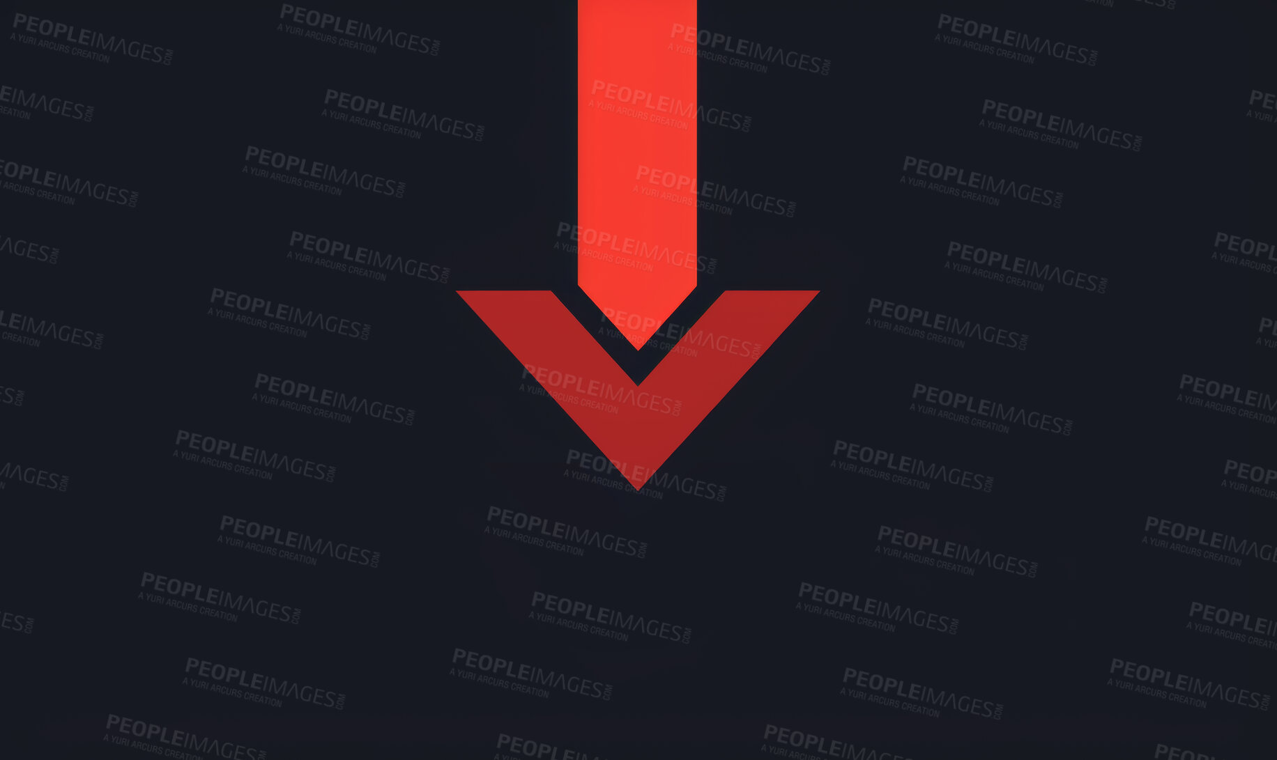 Buy stock photo Red Arrow, stock market and finance background design for business, economy and global inflation. Graphic, seo or marketing strategy graphic wallpaper for banking, investment growth and trading.