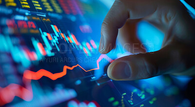Stock market, screen and finance background design for business, economy and global inflation. Graphic, index or marketing strategy graphic wallpaper for banking, investment growth and forex trading