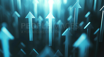 Arrow, stock market and finance background design for business, economy and global inflation. Graphic, seo or marketing strategy graphic wallpaper for banking, investment growth and forex trading.