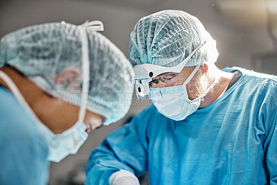 Surgery, operation or surgeons with teamwork for emergency, accident or healthcare help in hospital clinic. Theatre procedure, icu or doctors in surgical collaboration in operating room to support