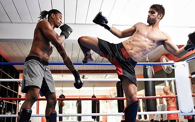 Buy stock photo Black male boxer, ring and shirtless for sport, match and portrait with braids and gym with gloves. Boxing male person, sport and training gear for mma, exercise and fitness for workout and fight