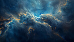 Galaxy, art and clouds as design for creative with wave textures or abstract as liquid paint, milky way or cosmic. Pattern, blue sky and marble wallpaper with ripple flow or acrylic, pigment or fluid