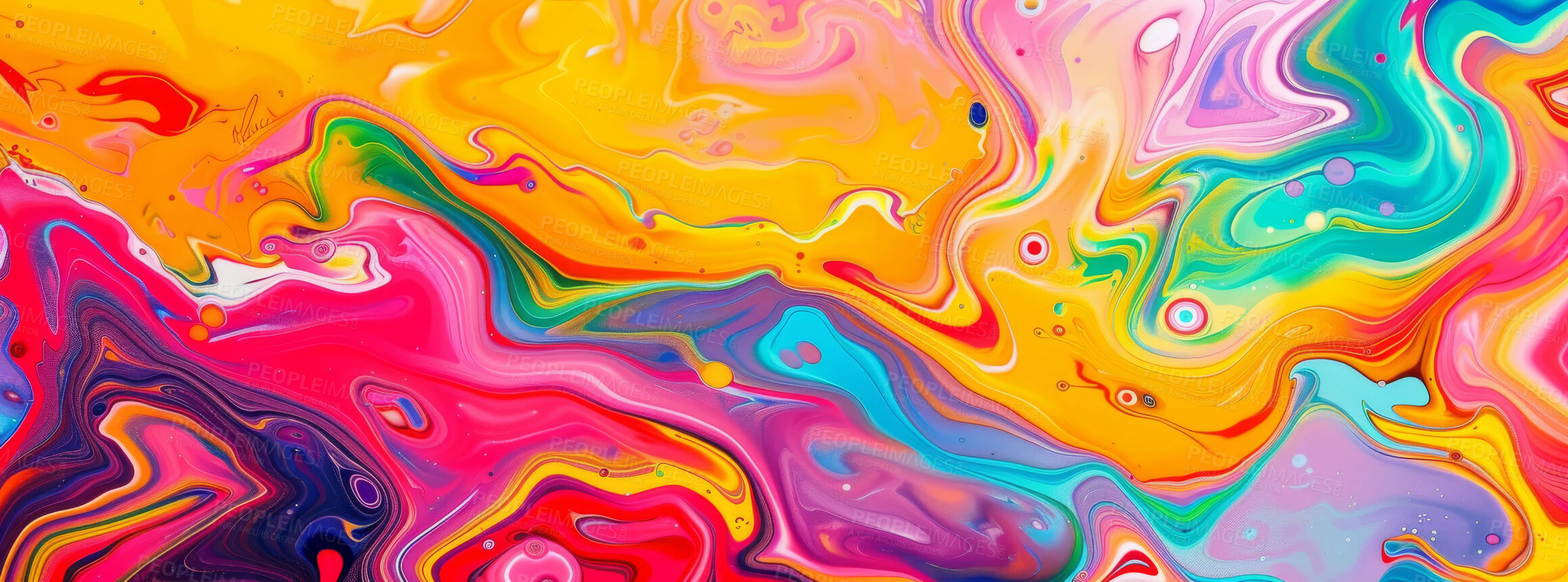 Buy stock photo Oil painting, swirl texture and watercolor with space on canvas for art, creative or liquid effect and style. Gradient, pattern and wallpaper for acrylic color on backdrop with dynamic, fluid artwork