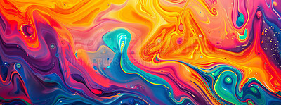 Acrylic, oil painting and swirl texture with space on canvas for art, creative or liquid effect and style. Background, pattern and colorful backdrop or wallpaper for dynamic and fluid artwork