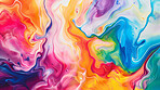 Acrylic, paint and liquid marble for wallpaper design or rainbow texture for creativity flow, ripple or waves. Artistic, watercolor and swirl patterns or fluid ink as abstract, background or pigment