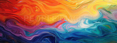 Oil, painting and swirl texture with space on wallpaper for art, creative or liquid effect and style. Background, canvas and pattern for acrylic or colourful backdrop and dynamic or fluid artwork