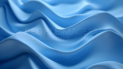 Texture, graphic and blue waves for 3d pattern, art or abstract wallpaper, design or digital cyberspace technology. Virtual reality, motion or futuristic metaverse, vibration or hologram illustration