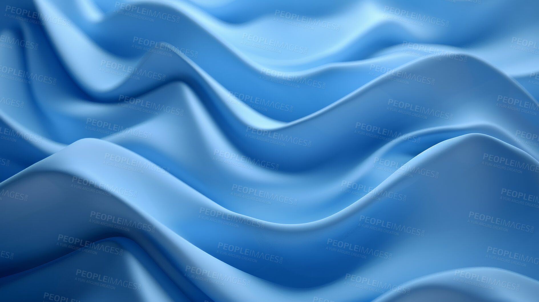 Buy stock photo Texture, graphic and blue waves for 3d pattern, art or abstract wallpaper, design or digital cyberspace technology. Virtual reality, motion or futuristic metaverse, vibration or hologram illustration