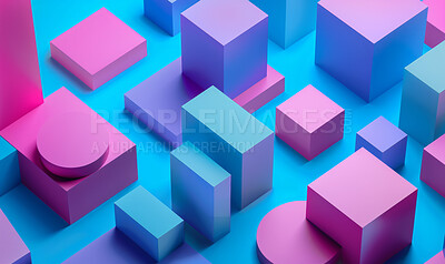 Shapes, wallpaper and graphic, 3d and abstract, design and creative, pattern and virtual. Neon, geometric and techno, textures and structure, digital and glow, background and form with illustration