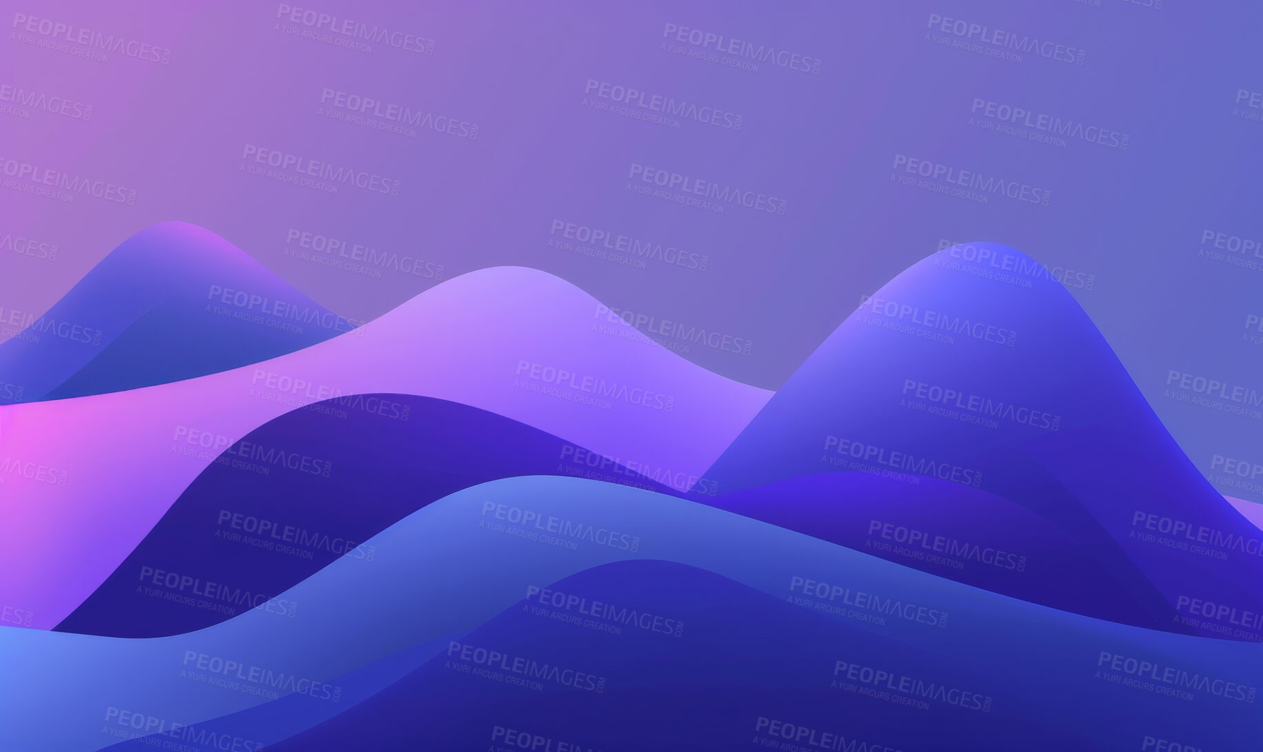 Buy stock photo Color, 3d and abstract background with wave texture for wallpaper, computer and virtual system. Blue, graphic and digital backdrop with pattern for web design, creative and illustration or technology
