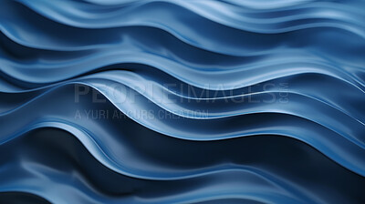 3d waves, abstract and background for fabric, texture or wallpaper illustration of color. Pattern, flow and design with gradient of textile, art or graphic of liquid on creative backdrop closeup