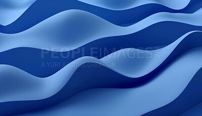 Blue, 3d and abstract background with wave texture for wallpaper, computer and virtual system. Color, graphic and digital backdrop with pattern for web design, creative and illustration or technology