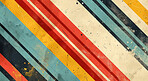 Color, retro and wall pattern with lines, shape and canvas for creative art background. Texture, space and vintage design, illustration or backdrop for rainbow paint, artwork or palette on wallpaper