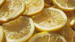 Lemon, slice and closeup of citrus, fruit for healthy eating and nutrition, wellness and vitamin c. Organic, fresh and juice, ingredient for smoothie or baking with texture, sour and refreshing