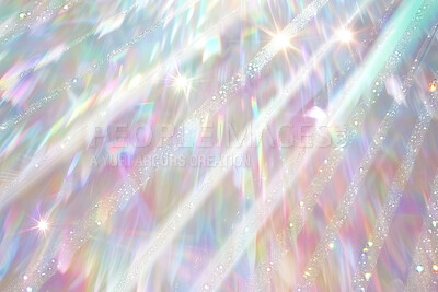 Color, background and holographic fabric with sparkle, light and rays on pastel neon shine. Pattern, backdrop and cloth with iridescent holo glow on creative pearl art, wallpaper or futuristic design