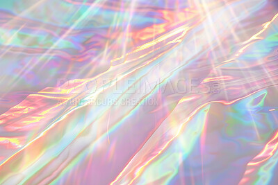 Rainbow, color and water with light pattern iridescent design with sparkle in background. Pride month, gay and lgbt with confidence in bisexual for freedom with coming out, lesbian and queer