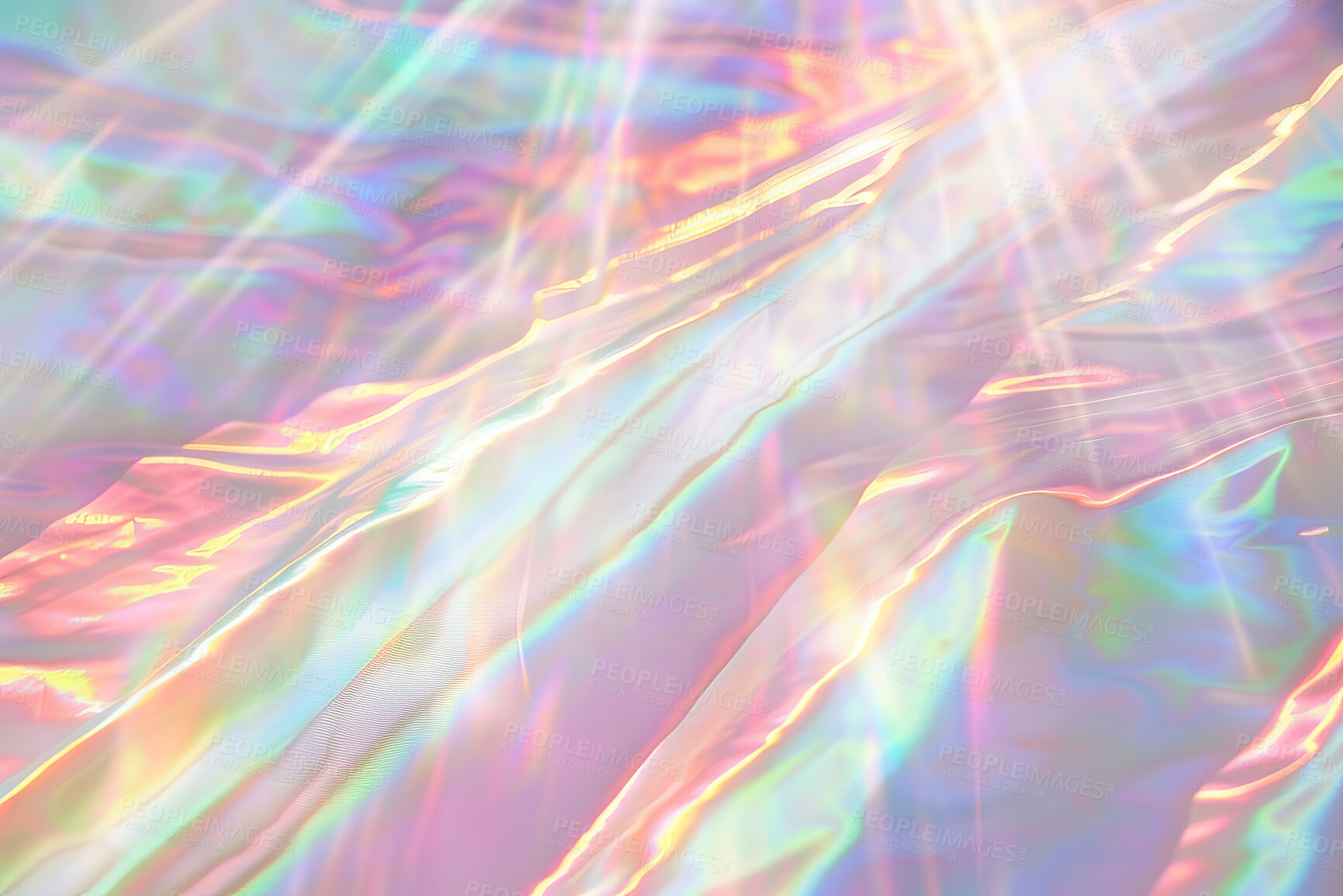 Buy stock photo Rainbow, color and water with light pattern iridescent design with sparkle in background. Pride month, gay and lgbt with confidence in bisexual for freedom with coming out, lesbian and queer